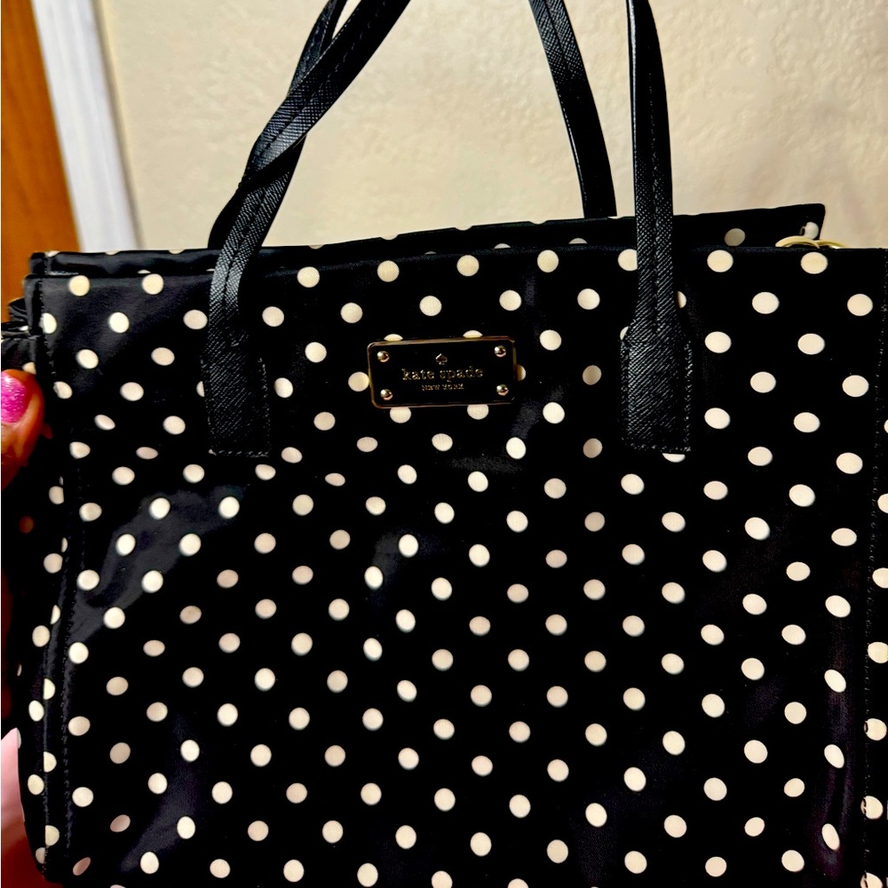 Kate spade black white polka dot  .. used but in good condition